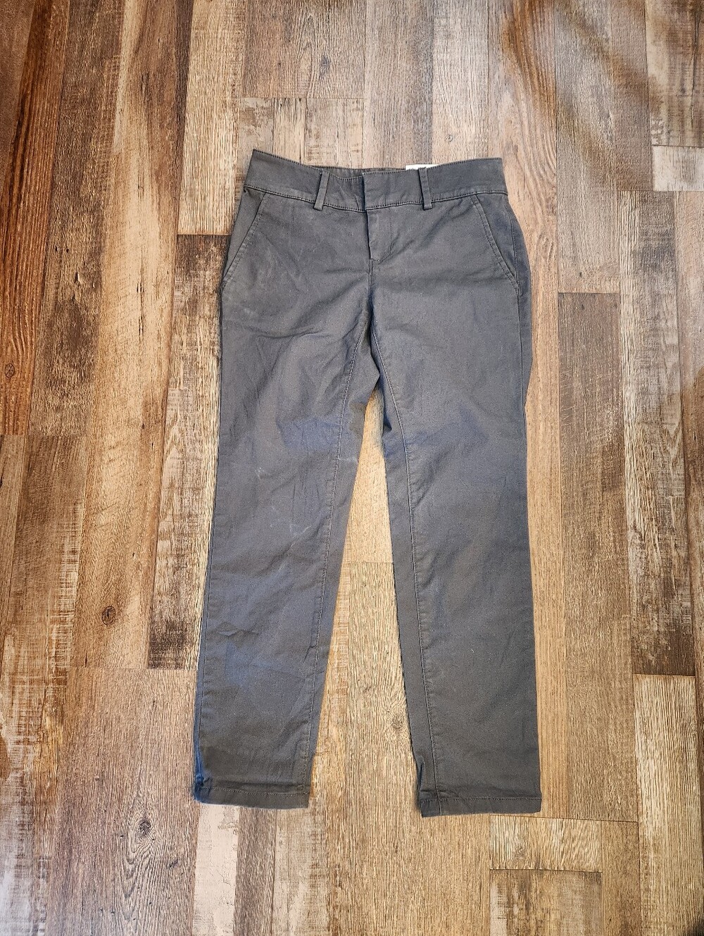 Loft Gray Girlfriend Chino Petite Pants Size 0P